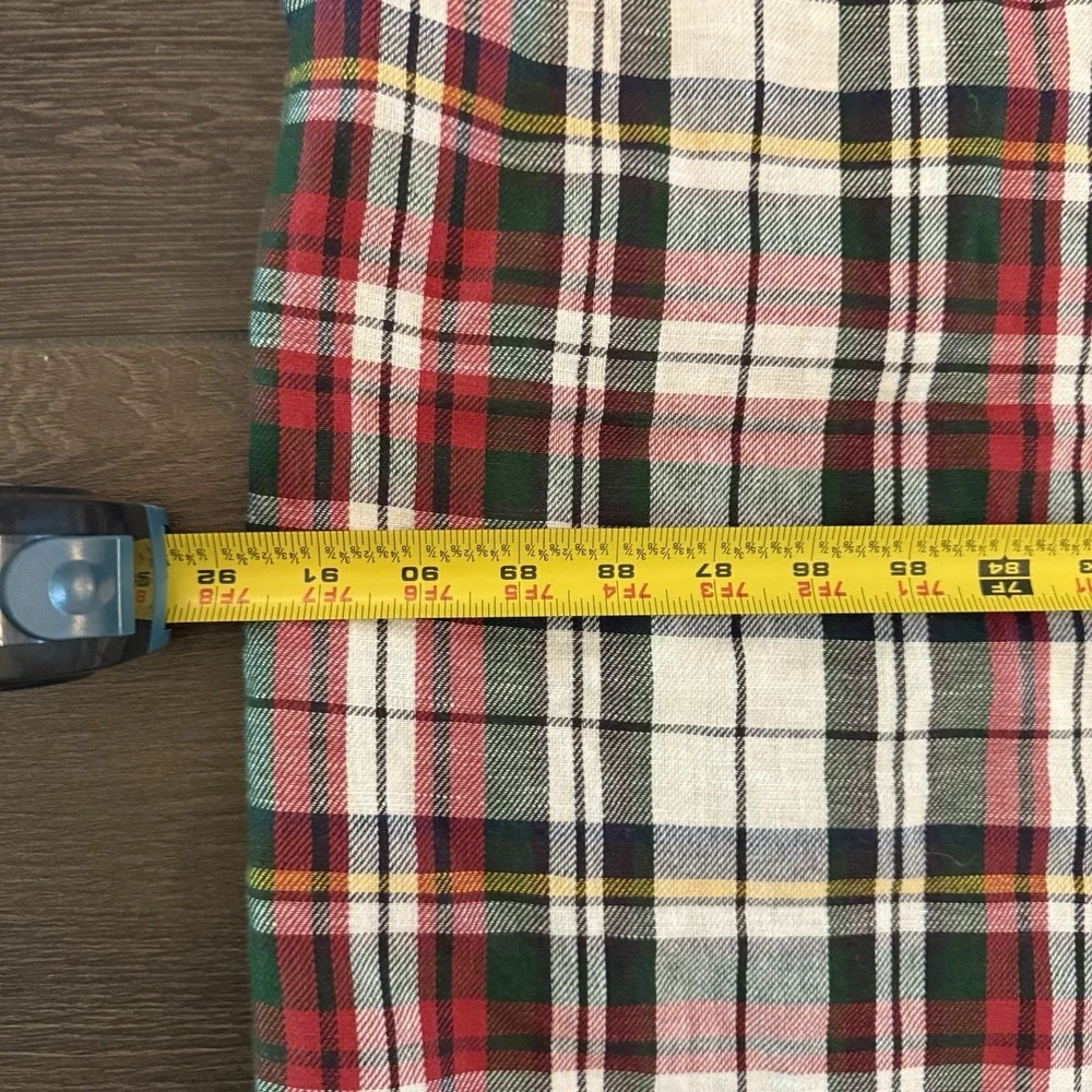 Pottery Barn Denver Red Tartan Plaid Duvet Cover Full/queen Preppy